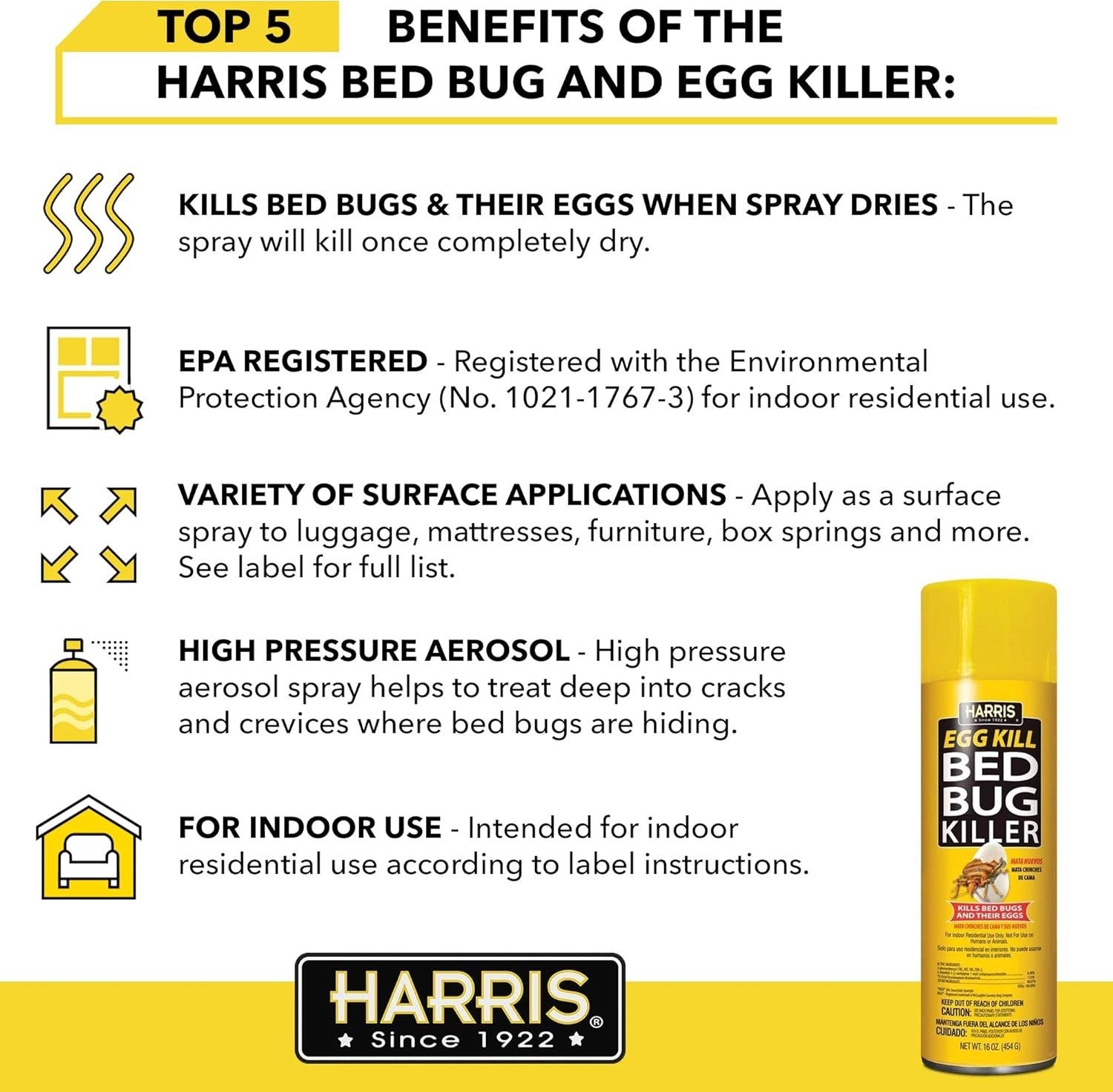 Bed Bug Egg Killer Aerosol Spray Indoor Treatment 16 oz 3 Pack