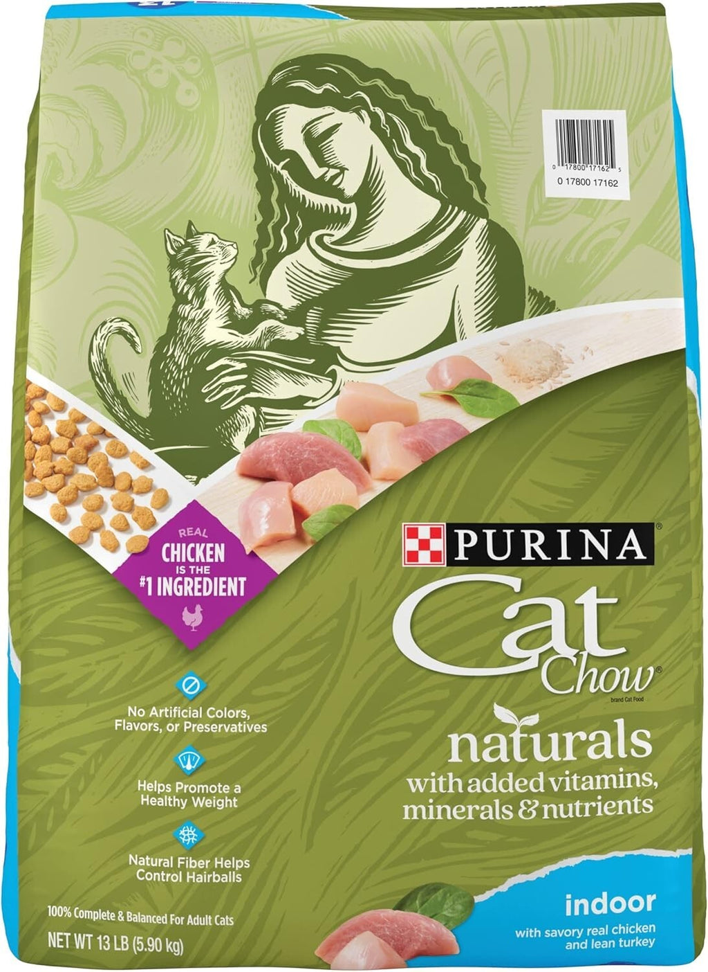 Cat Chow Hairball, Healthy Weight, Indoor, Natural Dry Cat Food, Naturals Indoor