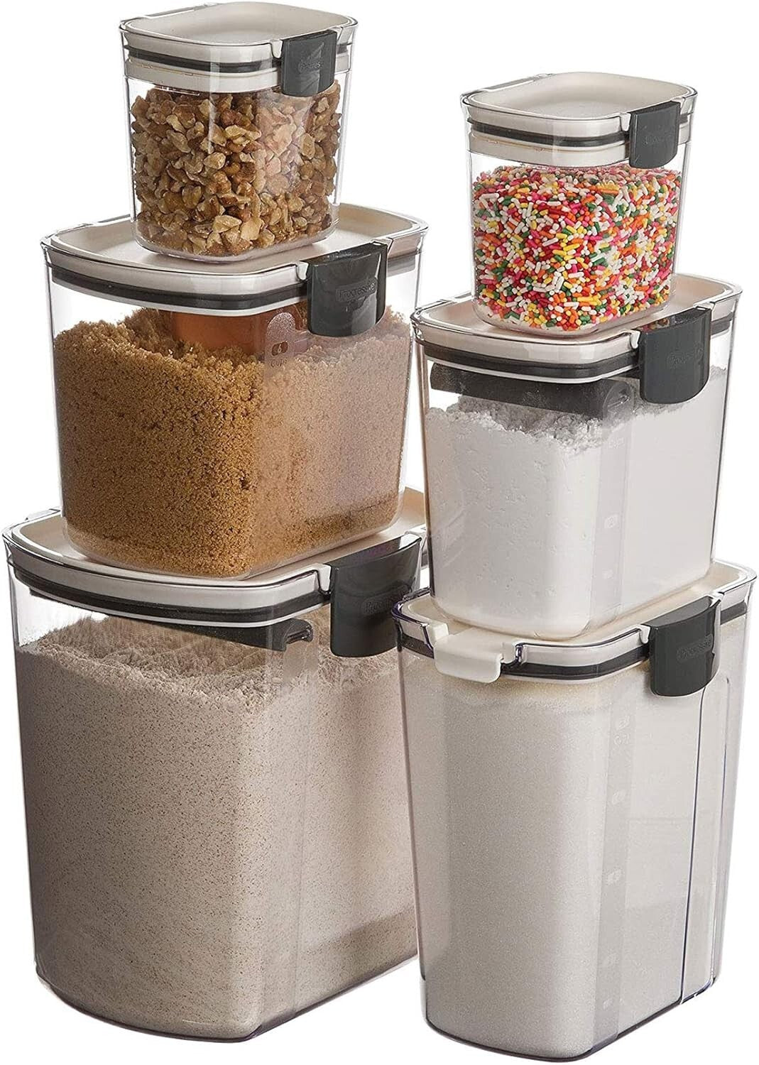Pro Keeper Kitchen Clear Plastic Airtight Food Flour and Sugar Storage