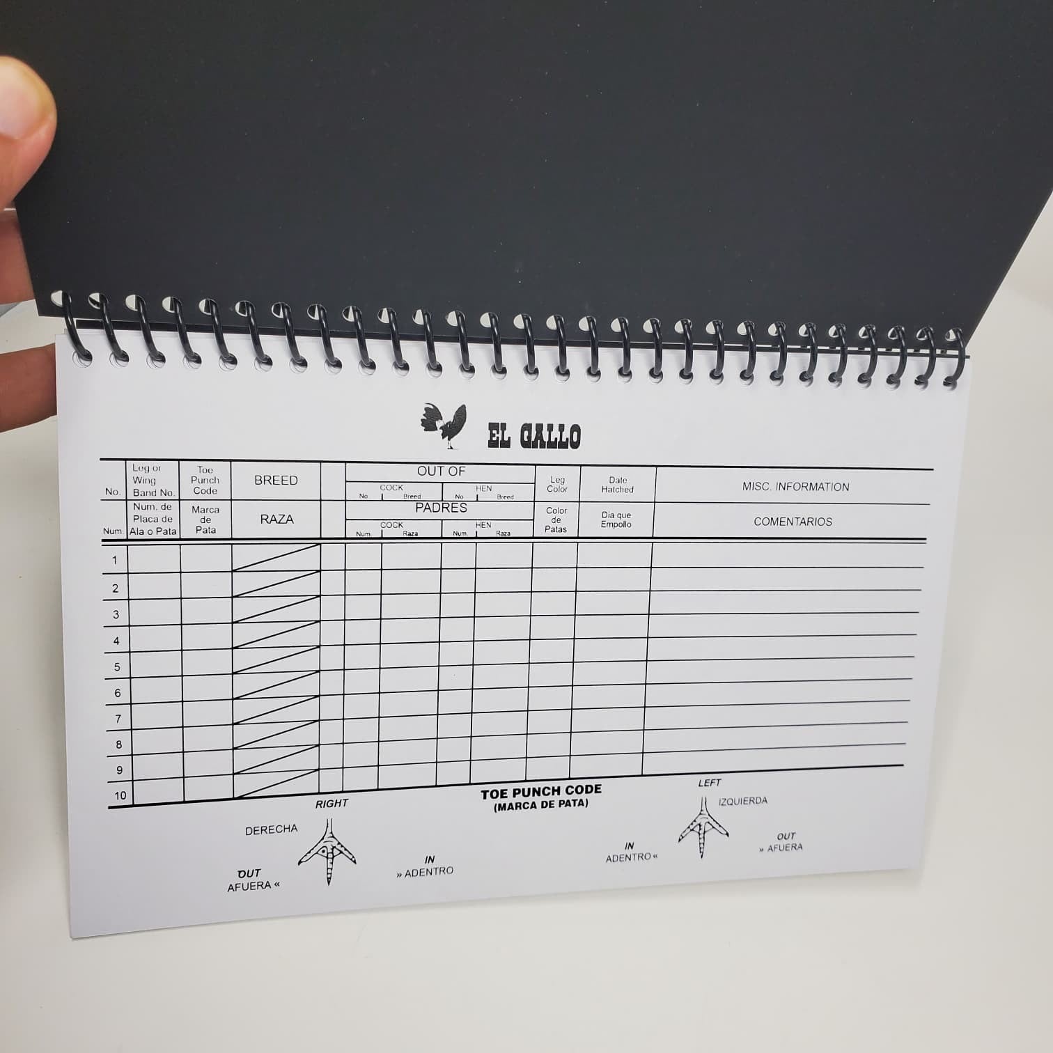Breeding Register Tracking Book Poultry Chicken Gallos control  flock’s future