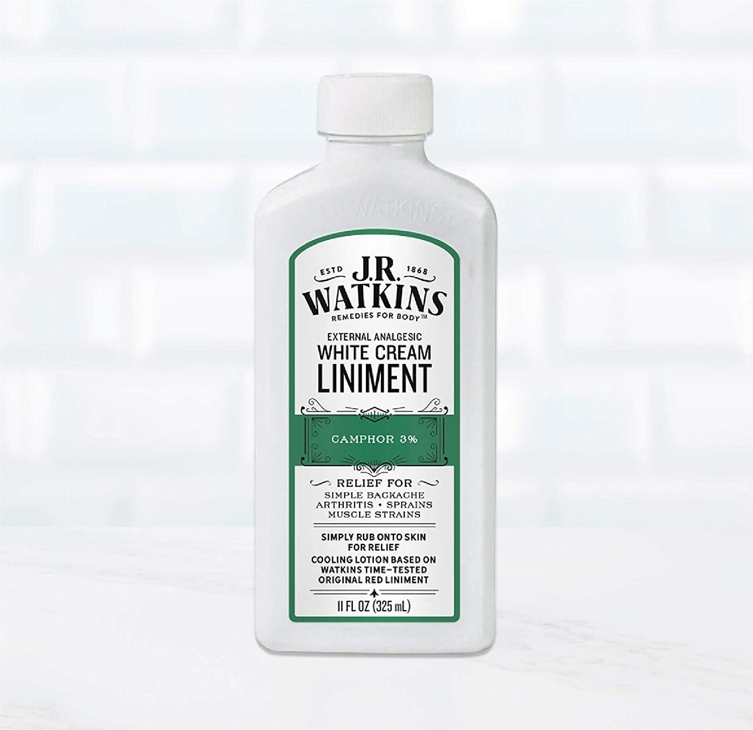 new JR Watkins White Cream Liniment 11 Ounce