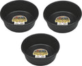 Miller Manufacturing 4 Quart Rubber Feed Pan 3 Pack Livestock Feeding