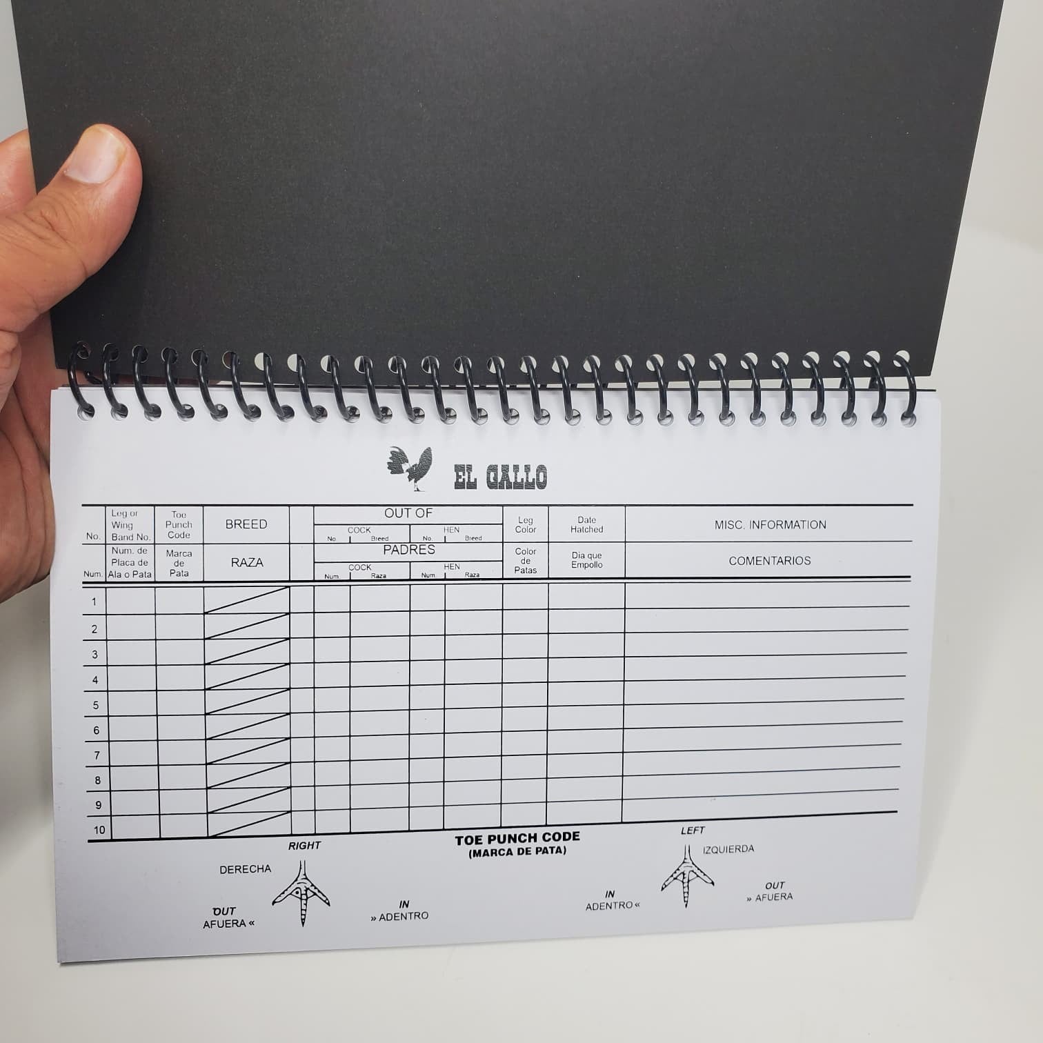 Breeding Register Tracking Book Poultry Chicken Gallos control  flock’s future