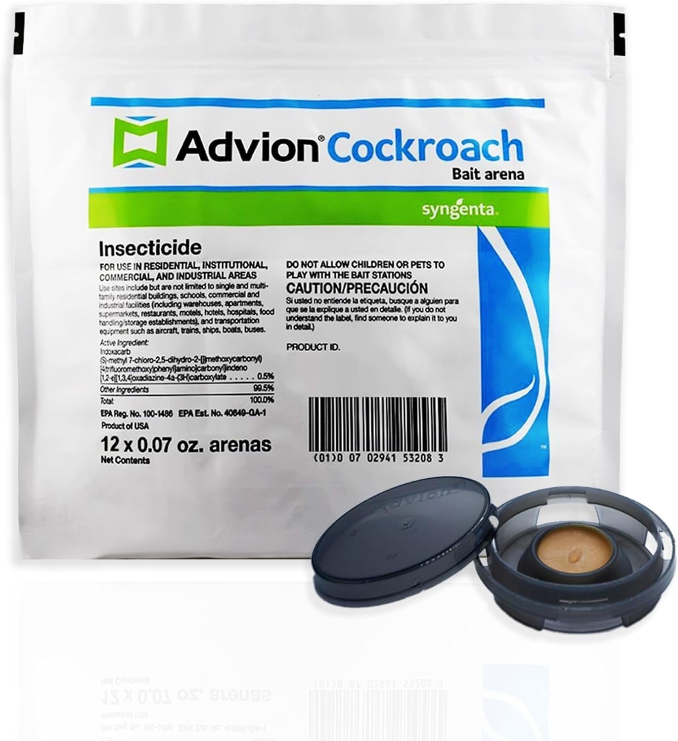 1 Bag of 12 Advion Cockroach German Roach Control Bait Station Arenas