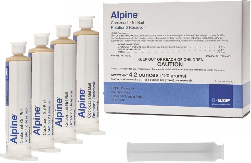 4 Tubes Alpine Cockroach German Roach Control Gel Bait Rotation2  120 grams