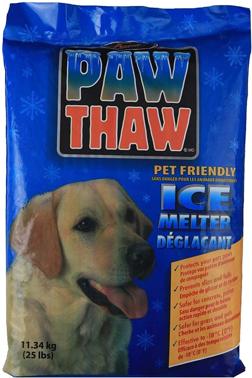 new Paw Thaw Ice Melt for Pets 25-Pound Bag