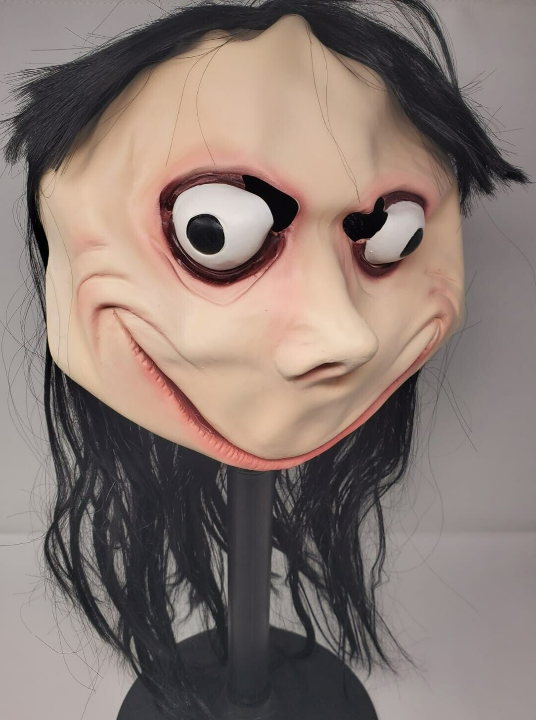 Momo Halloween Costume Mask Challenge Meme Latex MOMO Horror Party Mask Momo Hal