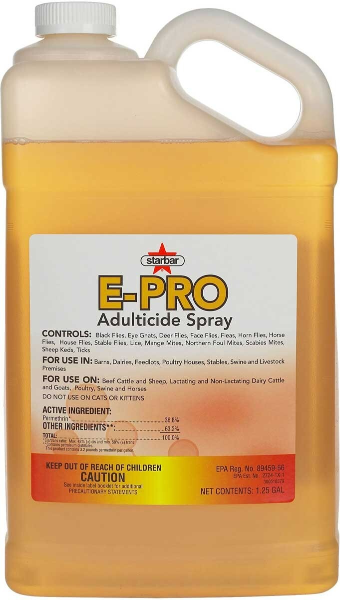 E-Pro 36.8% for horn flies face flies, stable flies, ear ticks and lice