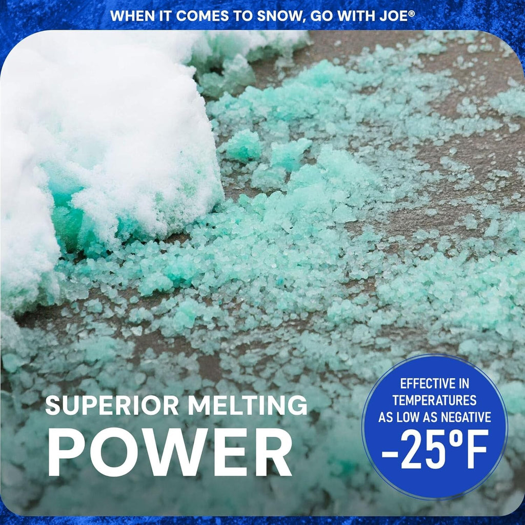Heat Ice Melt Pellets Blue Calcium Blend Deicer Snow Melter for Driveway 50 lb