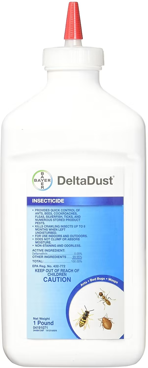 Delta Dust 1 lb Control Cockroaches Ants Bed Bugs Beetles 100% waterproof