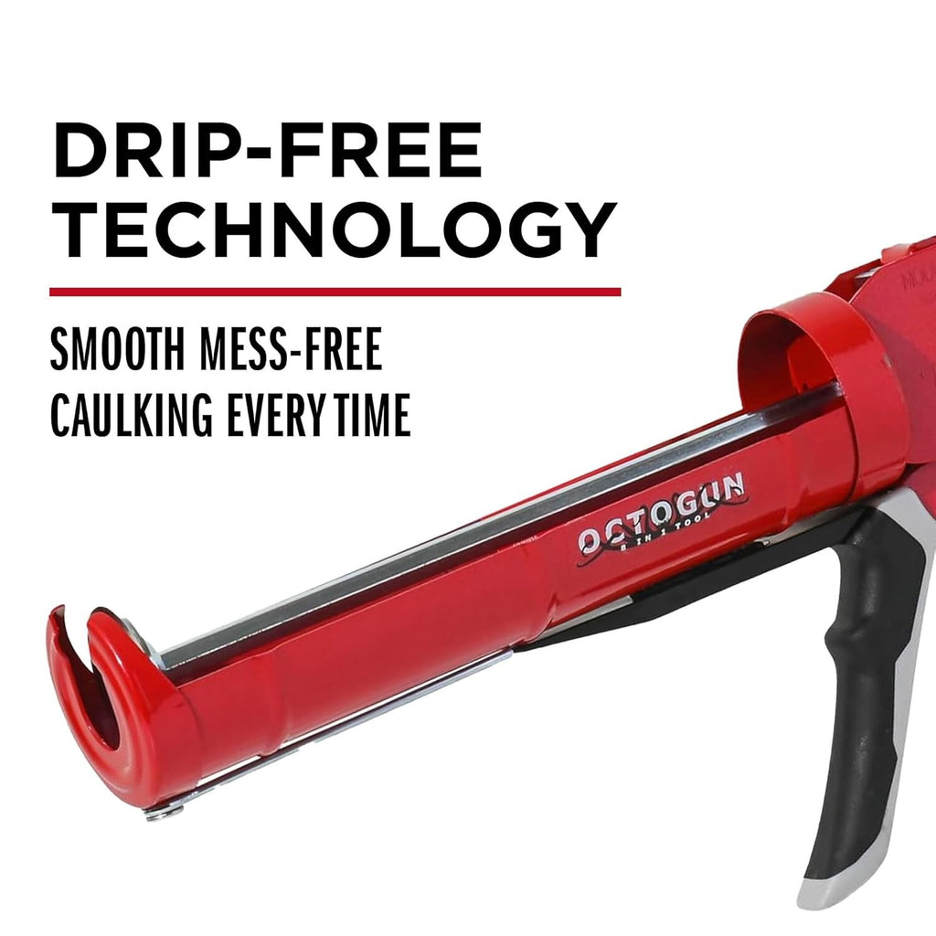 Newborn Octogun 930-GTD Drip-Free Caulking Gun - Gator Trigger Grip | Fits 1/10