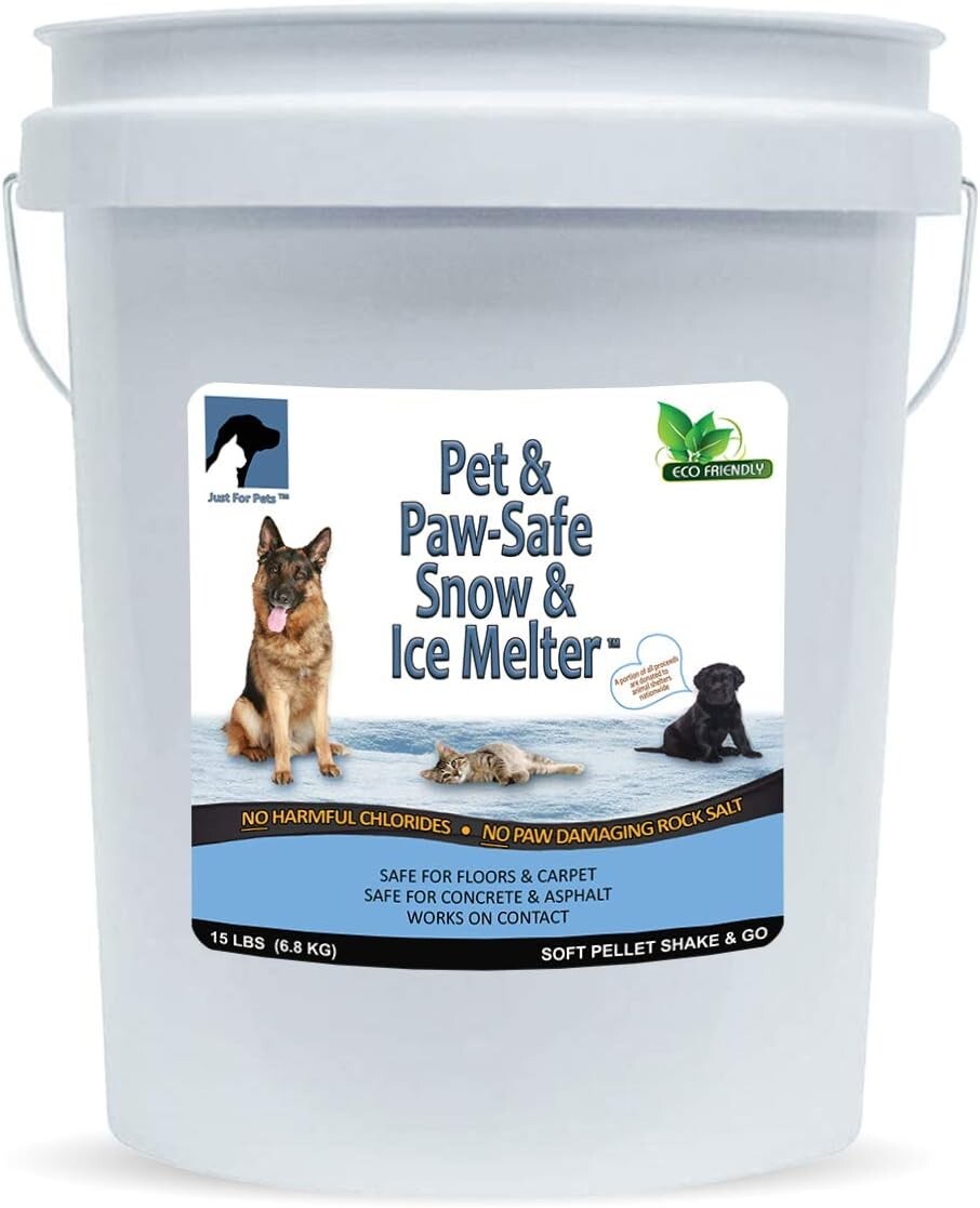 new Snow & Ice Melter Safe for Pets & Paws Contains No Toxic Chlorides