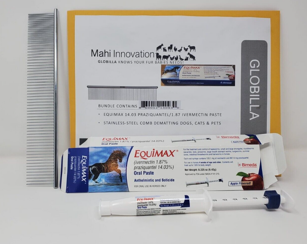 new Horse Dewormer apple flavor wormer cat dog Comb Damating iver Equi-max 1.87%