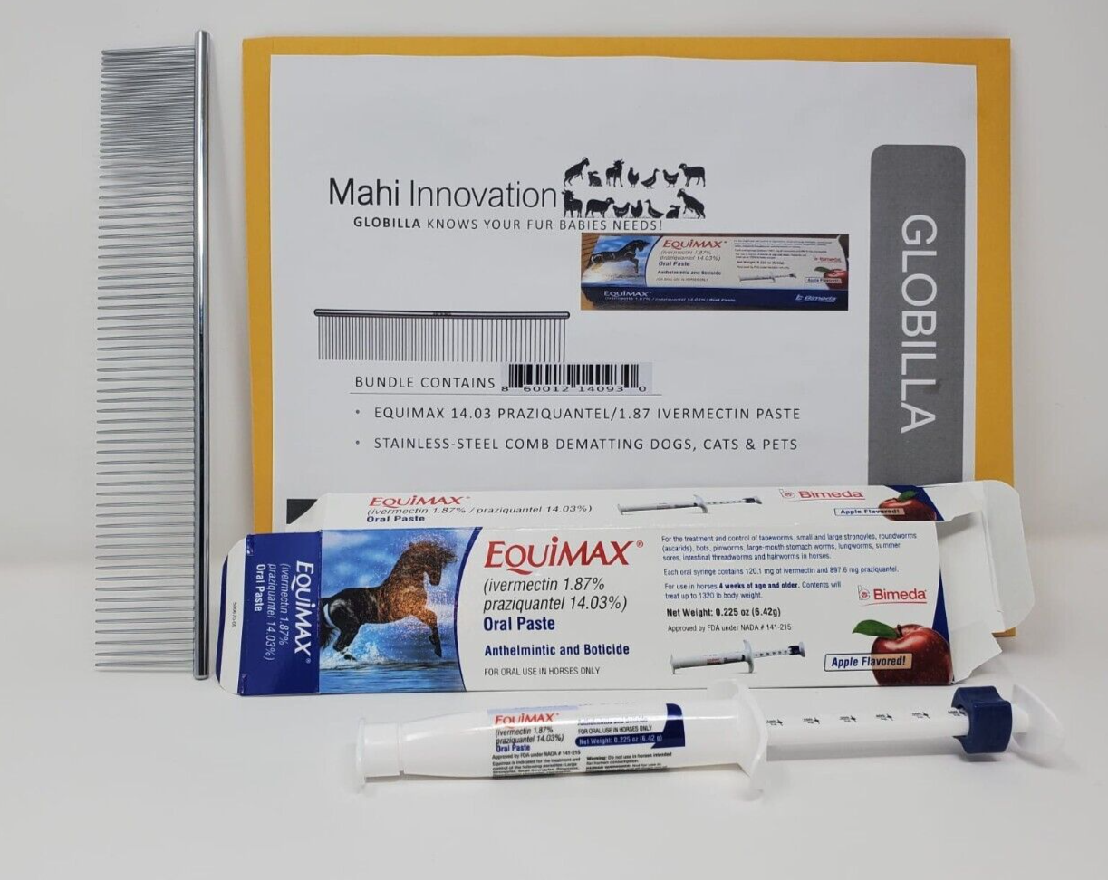 new Horse Dewormer apple flavor wormer cat dog Comb Damating iver Equi-max 1.87%