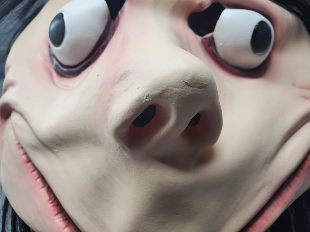 Momo Halloween Costume Mask Challenge Meme Latex MOMO Horror Party Mask Momo Hal