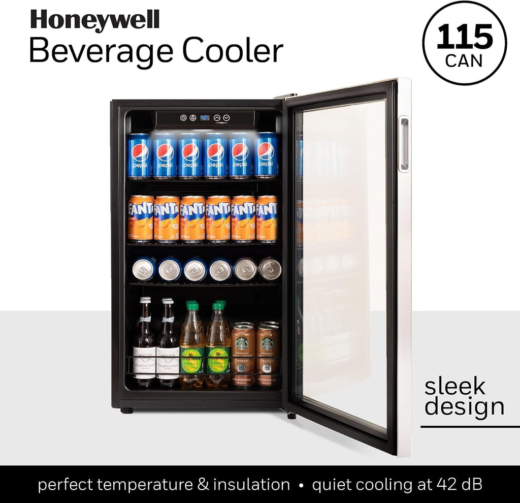 new Beverage Refrigerator and Cooler, 115 Can Mini Fridge with Glass Door