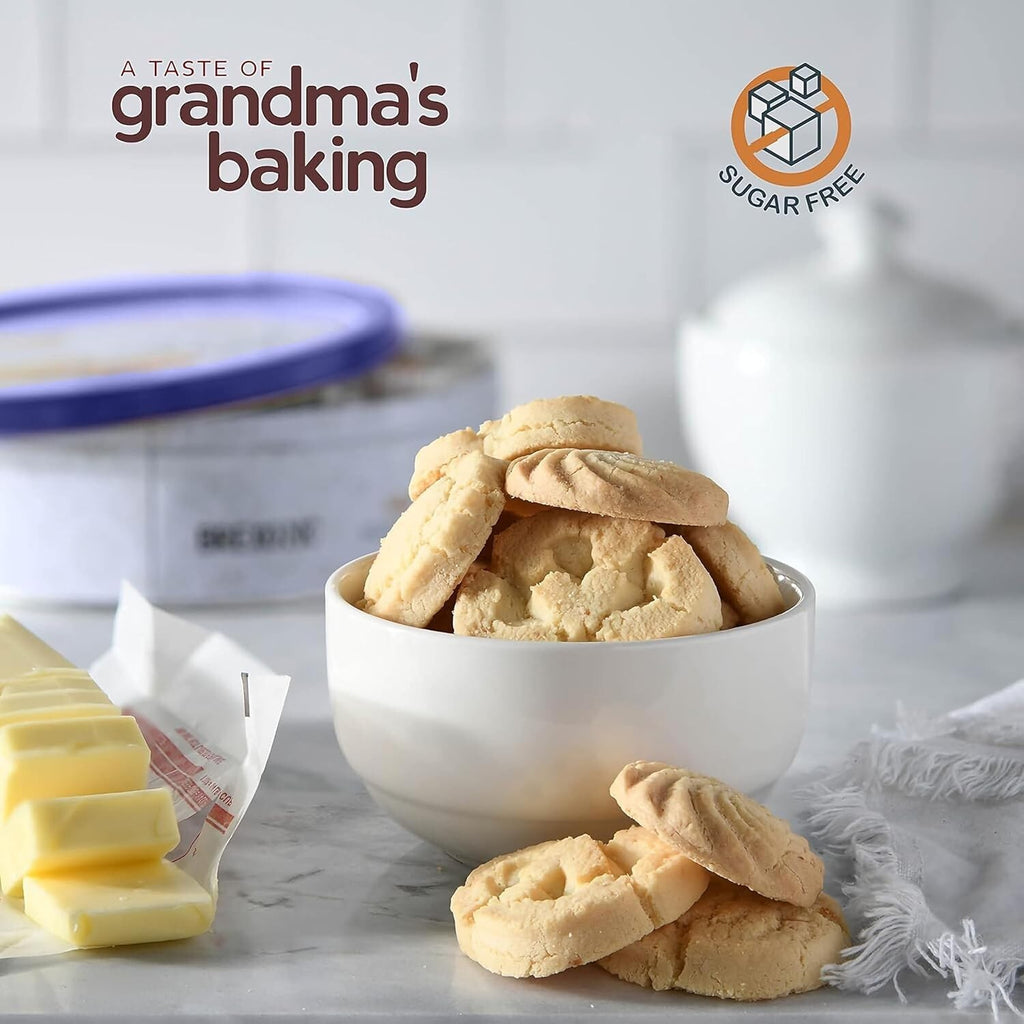 Sugar Free Butter Cookies 36 Count Traditional Danish Cookies, Premium Assorted