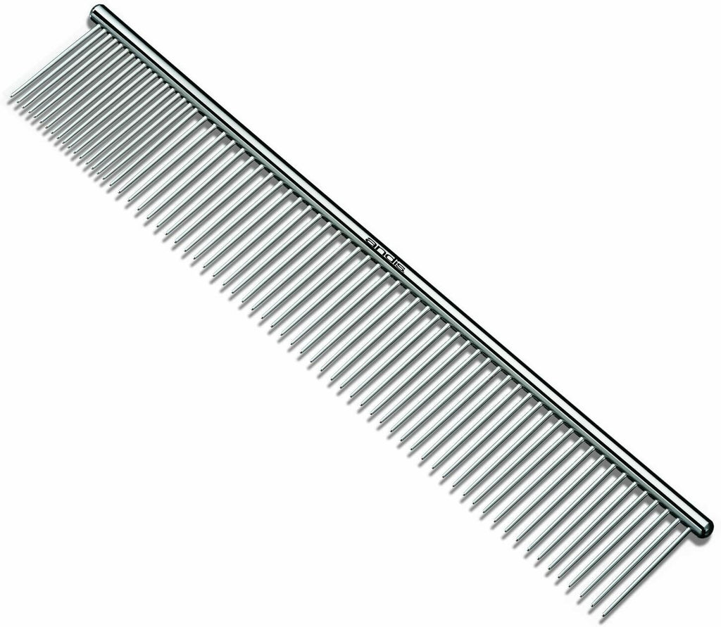 STAINLESS STEEL  10" FINE COARSE Greyhound Style UTILITY COMB*Pet Grooming ANDIS