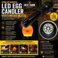 Black LED Egg Candler Cordless Poultry Incubator Hatching Light