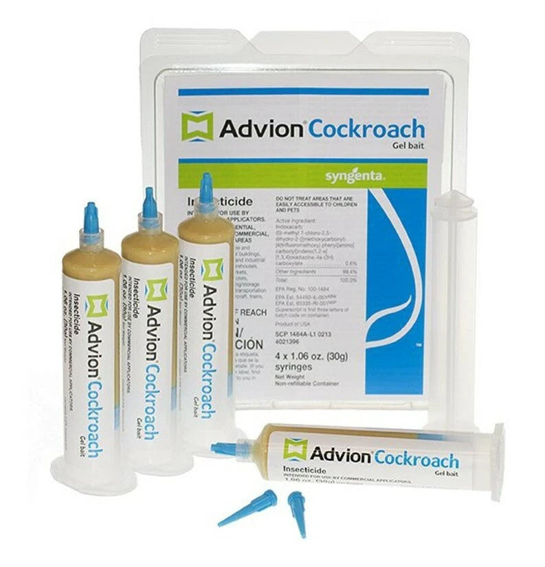 ADVION ROACH BAIT KILLER GEL - 4 Tubes - Plunger&Tips