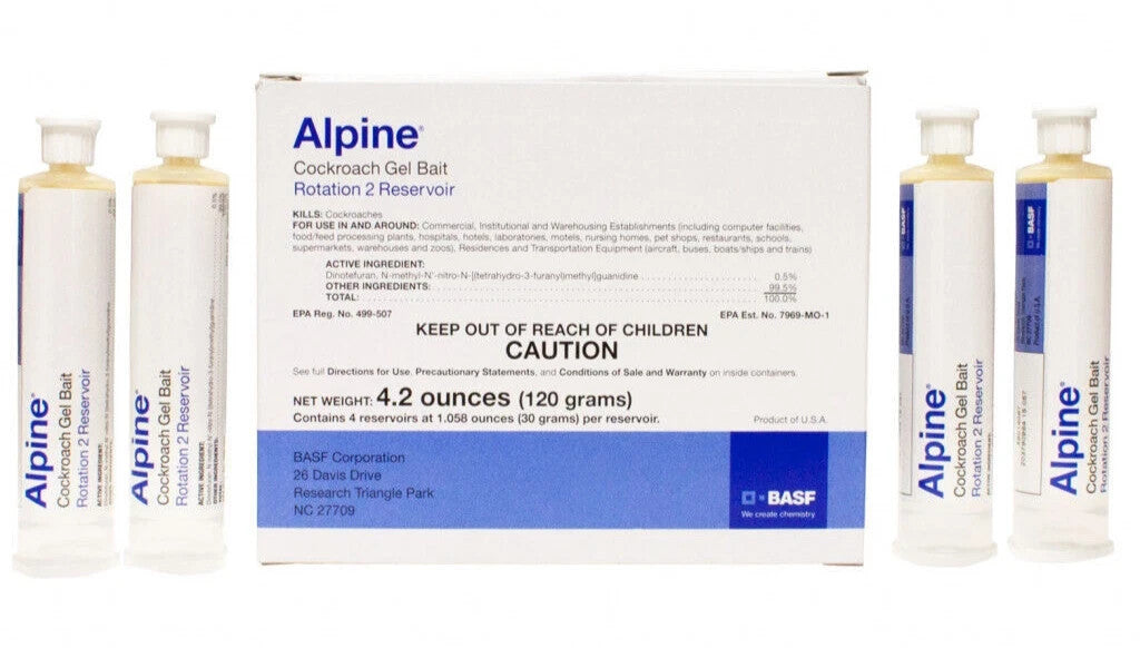 4 Tubes Alpine Cockroach German Roach Control Gel Bait Rotation2  120 grams