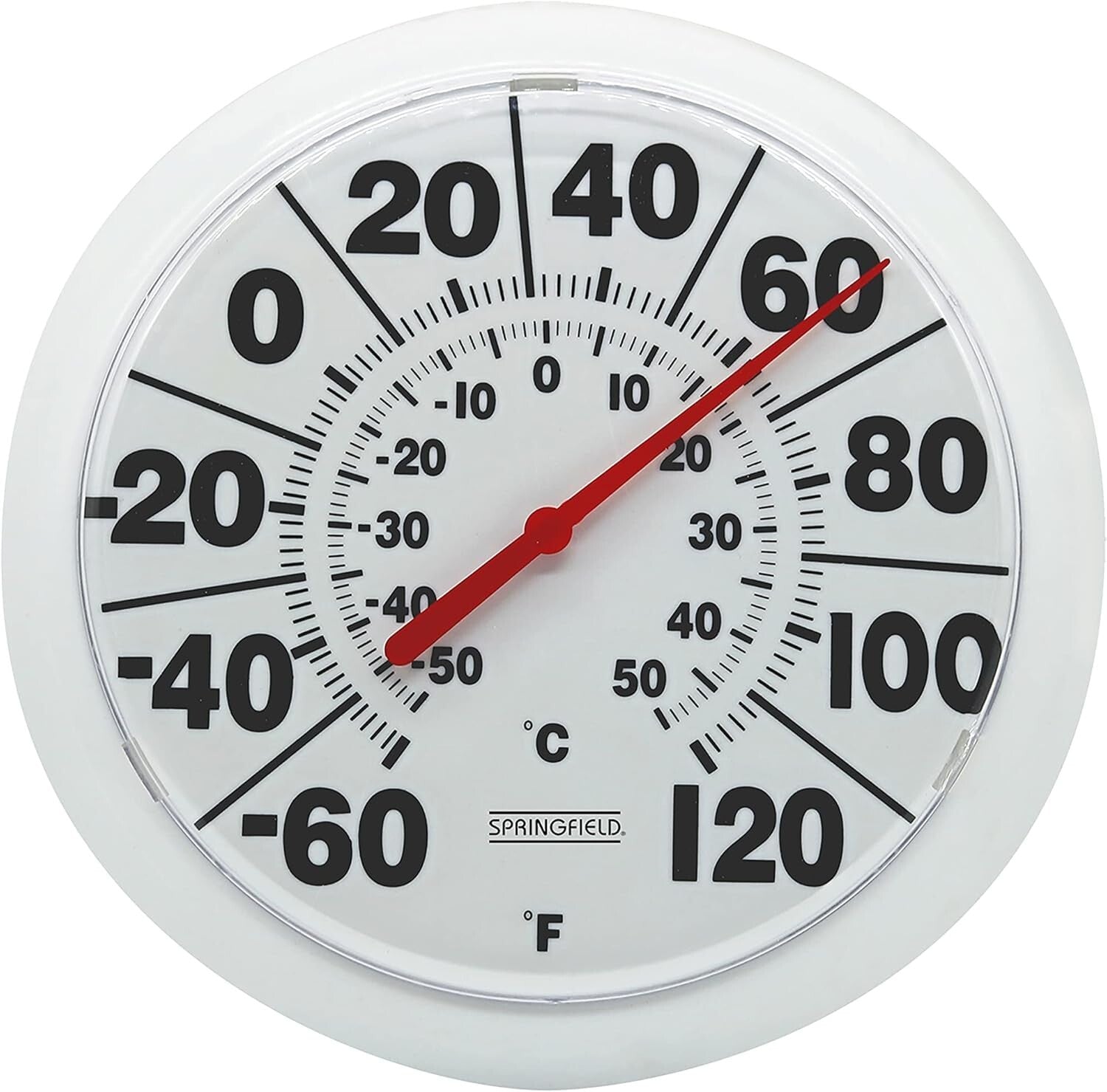 Springfield Indoor Outdoor Big and Bold Dial Thermometer Wireless Thermometer