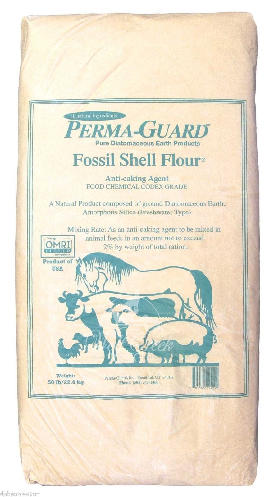 new PERMA-GUARD Fossil Shell Flour 50lb Bag