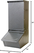 hog swine Feeder, 50 lb, Gray galvanized steel mounted wall/ rail /freestanding