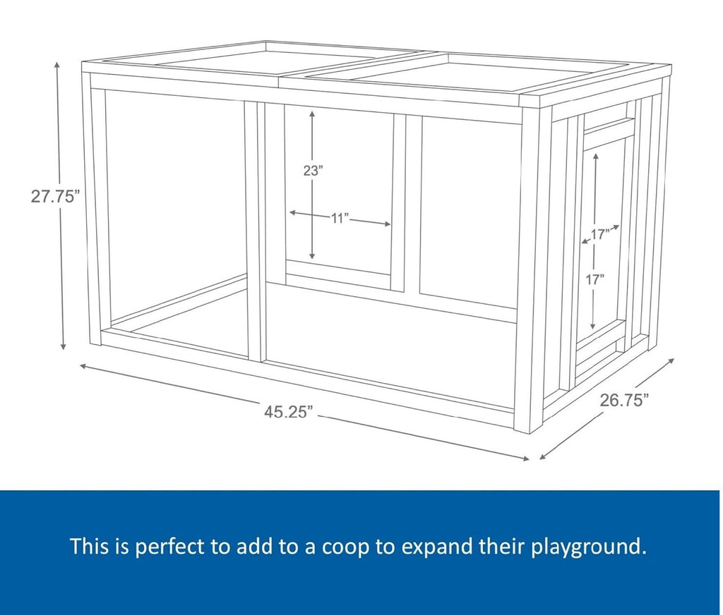 Outdoor Run with Cover Chicken Cage Chicken Backyard Playground Brown
