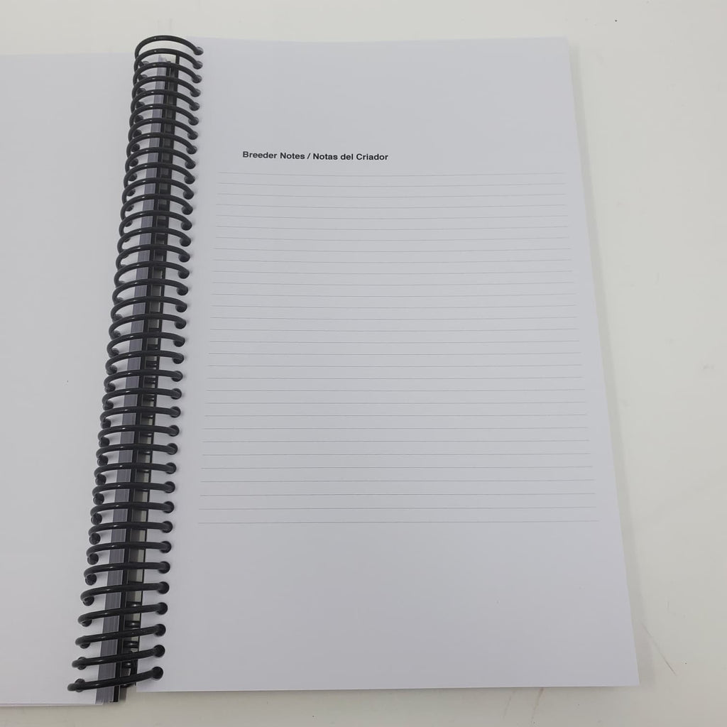 Poultry Breeder Record Book / Registro de Criador de Aves | 42 Sheets Log Book