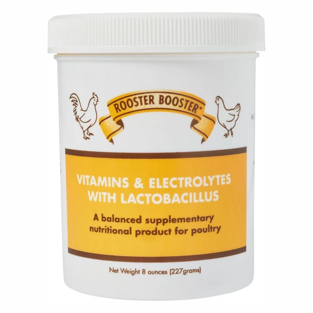 Rooster Booster Vitamins & Electrolytes with Lactobacillus for Poultry (8 Oz)