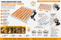Farm Innovators 3200 Automatic Egg Turner 42 Large Egg Capacity for Incubators