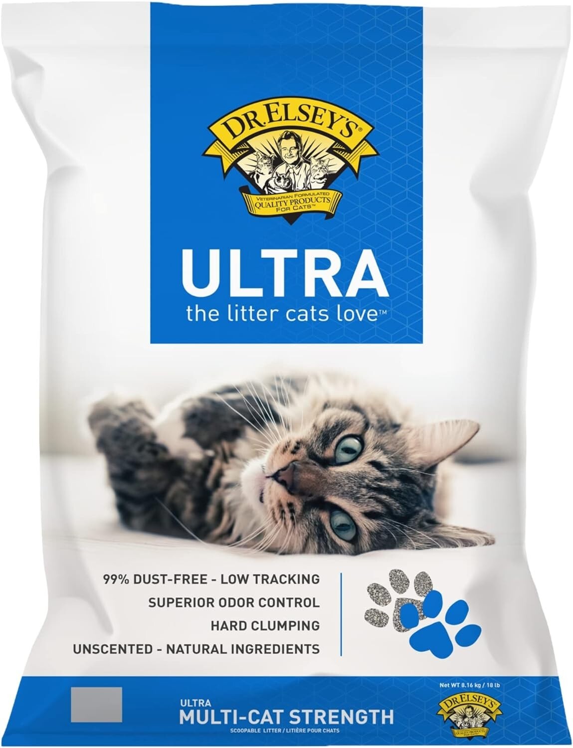 Premium Clumping Cat Litter Ultra - 99.9% Dust Free Low Tracking Hard Clumpi