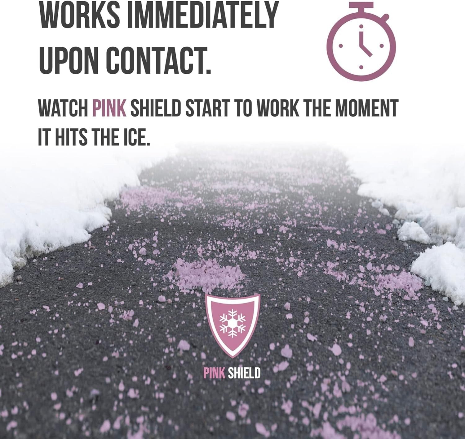 Pink Snow Shield Ice Melt 50 LBS  A Pet Safe Ice Melt That is Effective Below