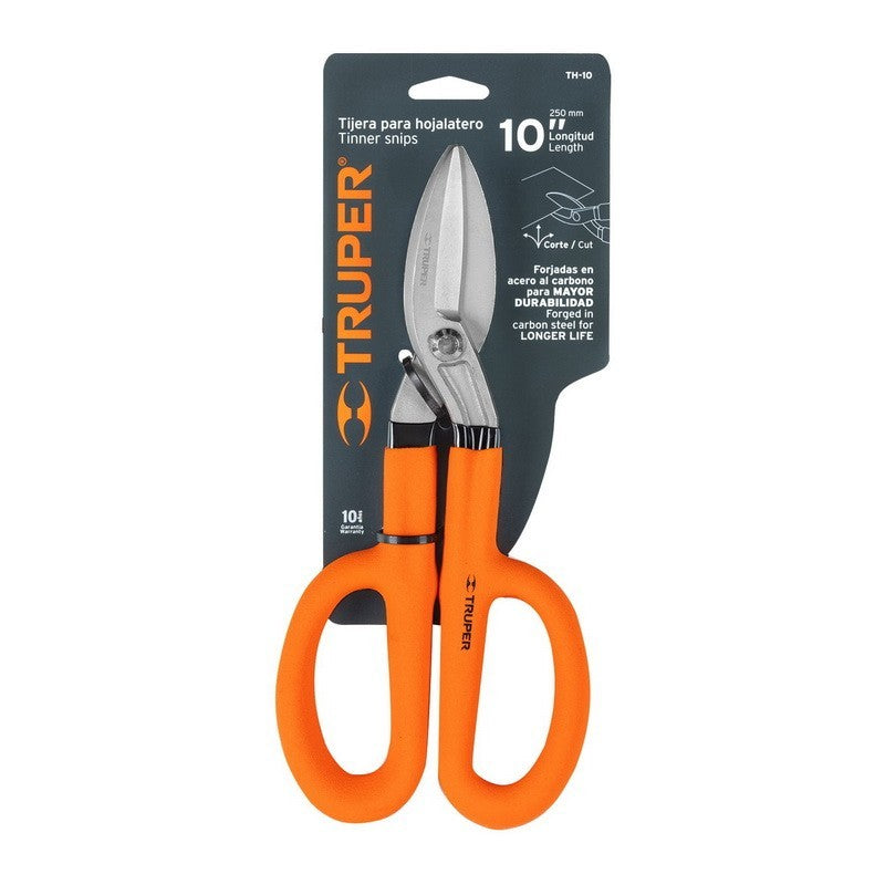 Truper Scissors Hojalatero 10" Gamefowl Tijeras Durable & Precision Tool for Gam