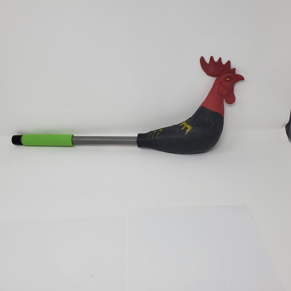 Handheld Chicken Training Wand with Rubber Chicken Head & Foam Grip Handle Farm