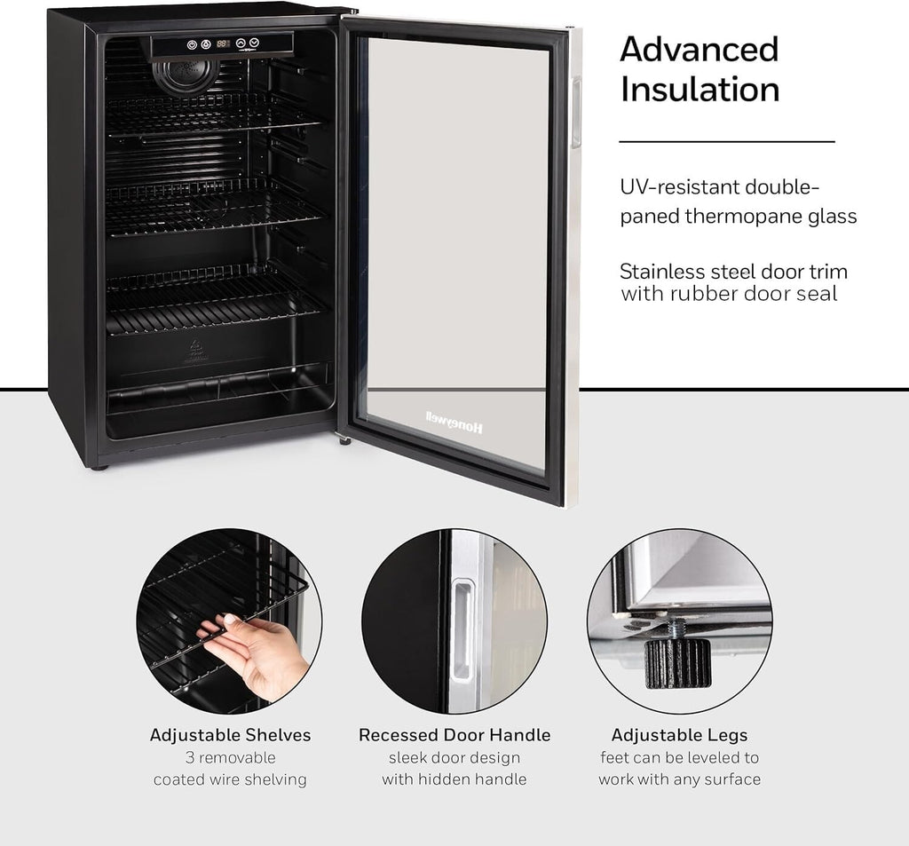 new Beverage Refrigerator and Cooler, 115 Can Mini Fridge with Glass Door