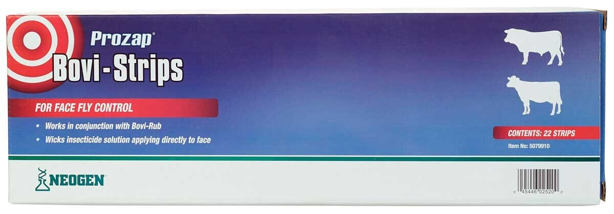 new Prozap Bovi Strips Face Flaps Cattle Backrubber 22ct