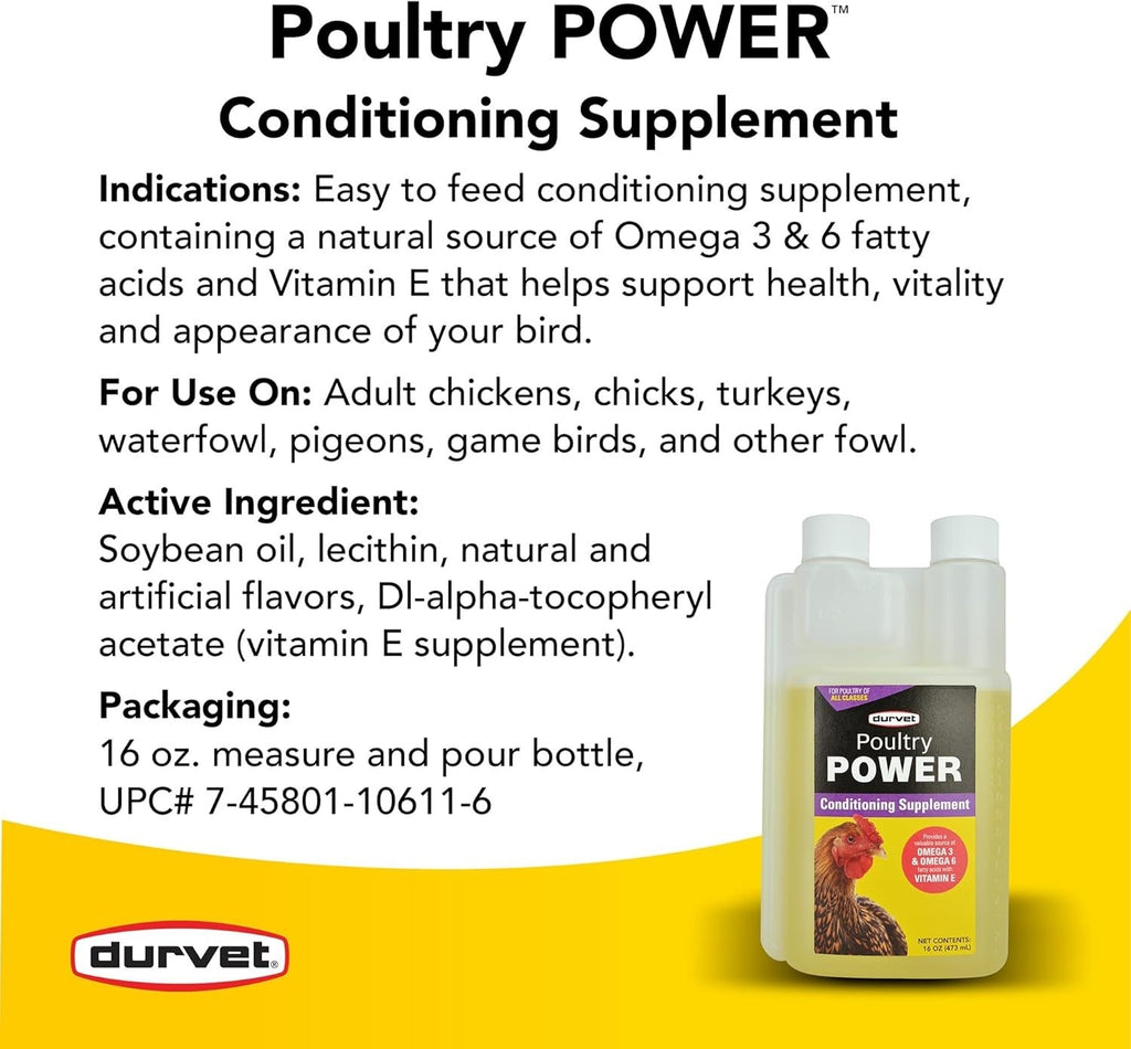 Durvet Poultry Power Conditioning Supplement 16 Oz