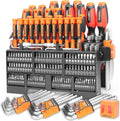 Magnetic Screwdrivers Set Plastic Racking DIY Tools Set Tools for Men 175 piece