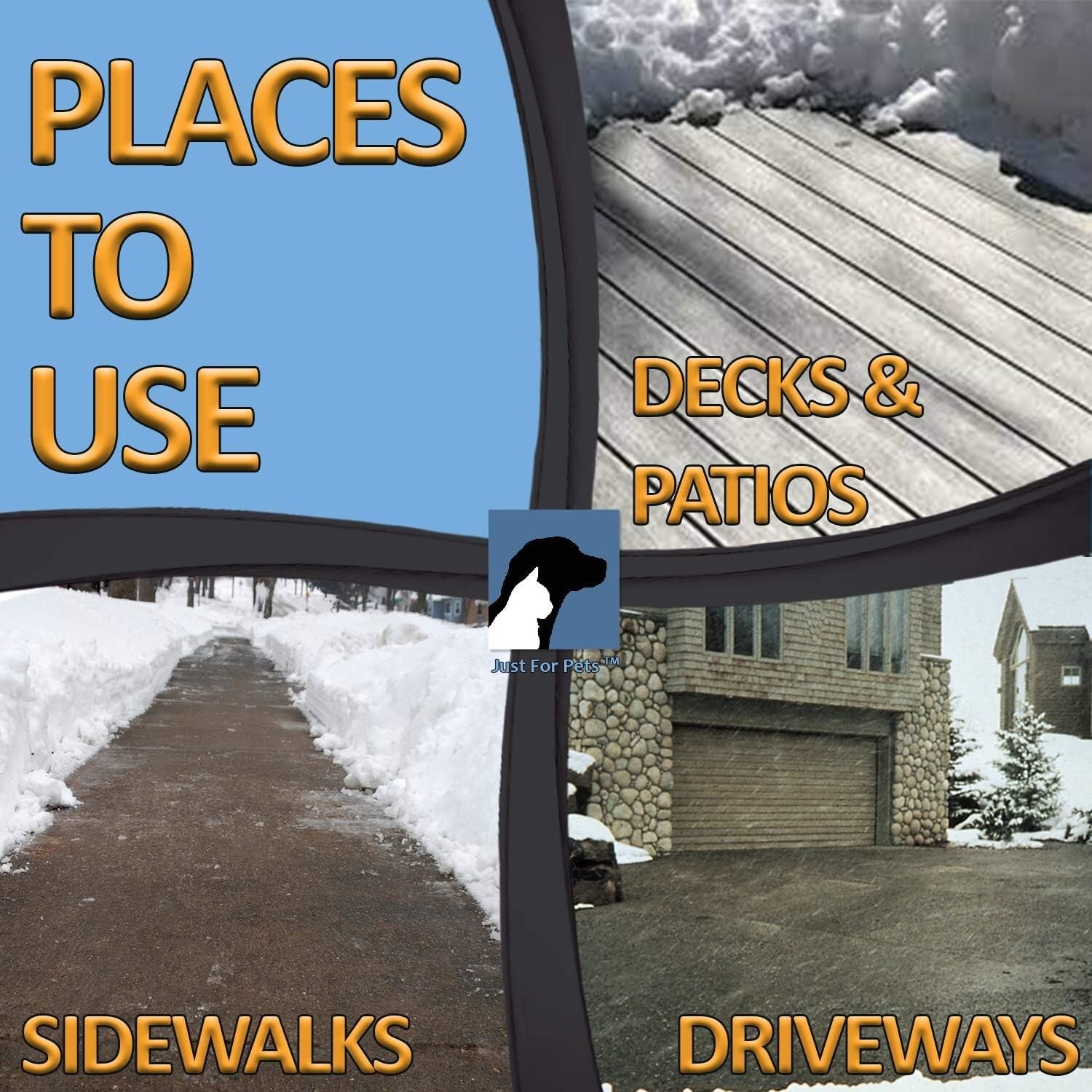 new Snow & Ice Melter Safe for Pets & Paws Contains No Toxic Chlorides