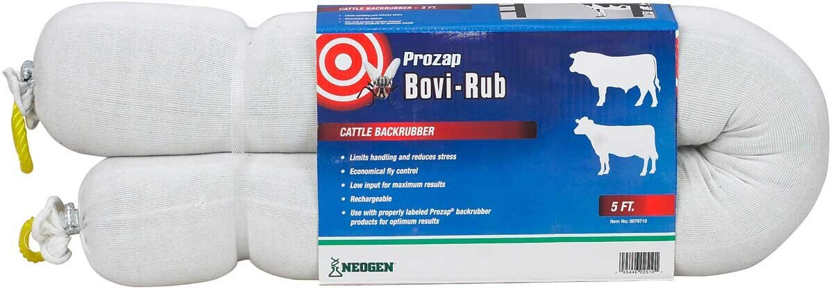 Cattle Rub 5' rub wicking action allows for low-stress application livestock