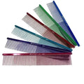 PURPLE- only one comb included for sale Greyhound Comb BEAUTY CANDY Medium Coarse/Fine 20cm x 3.5cms 7.875 x 1.375 Hand Drilled Polished Brass Spines Carbon Steel Tines
