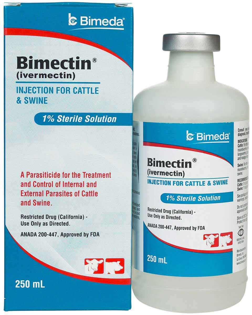 Bimectin Injection 1% for Cattle & Swine 250ml
