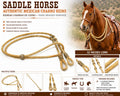 Authentic Mexican Charro Rawhide Horse Reins Hand Braided Leather Riendas Charras 32