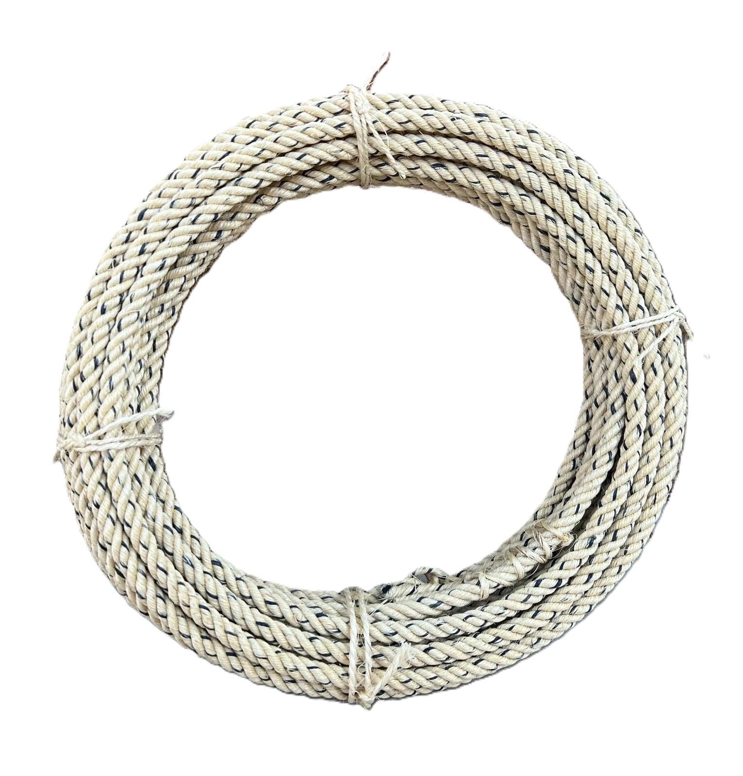 65 ft Authentic Ixtle Mexican Charro Rope Handmade Heavy Duty Durable Reata Para Laza Chavinda de Ixtle 2.75 lb 3/8 inch Thickness