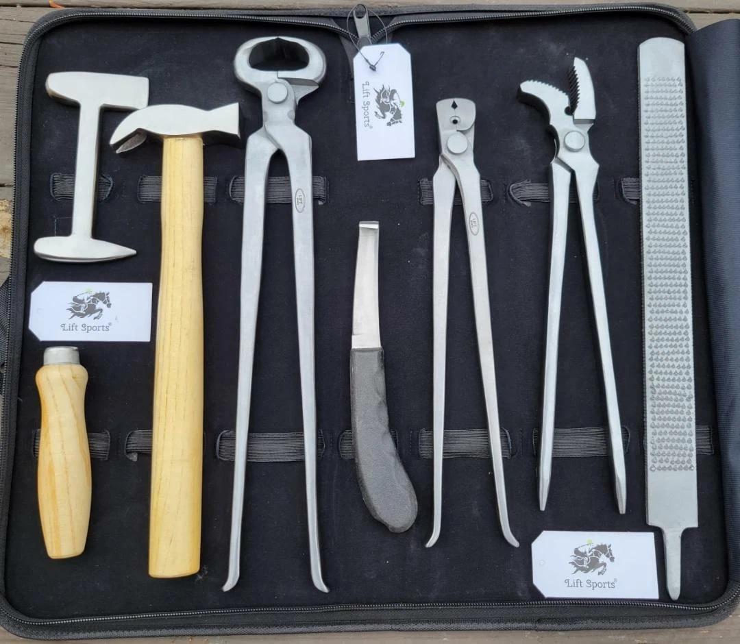 Heavy Duty Professional Horse Care Farrier Tool Kit Hoof Clincher Nipper RASP