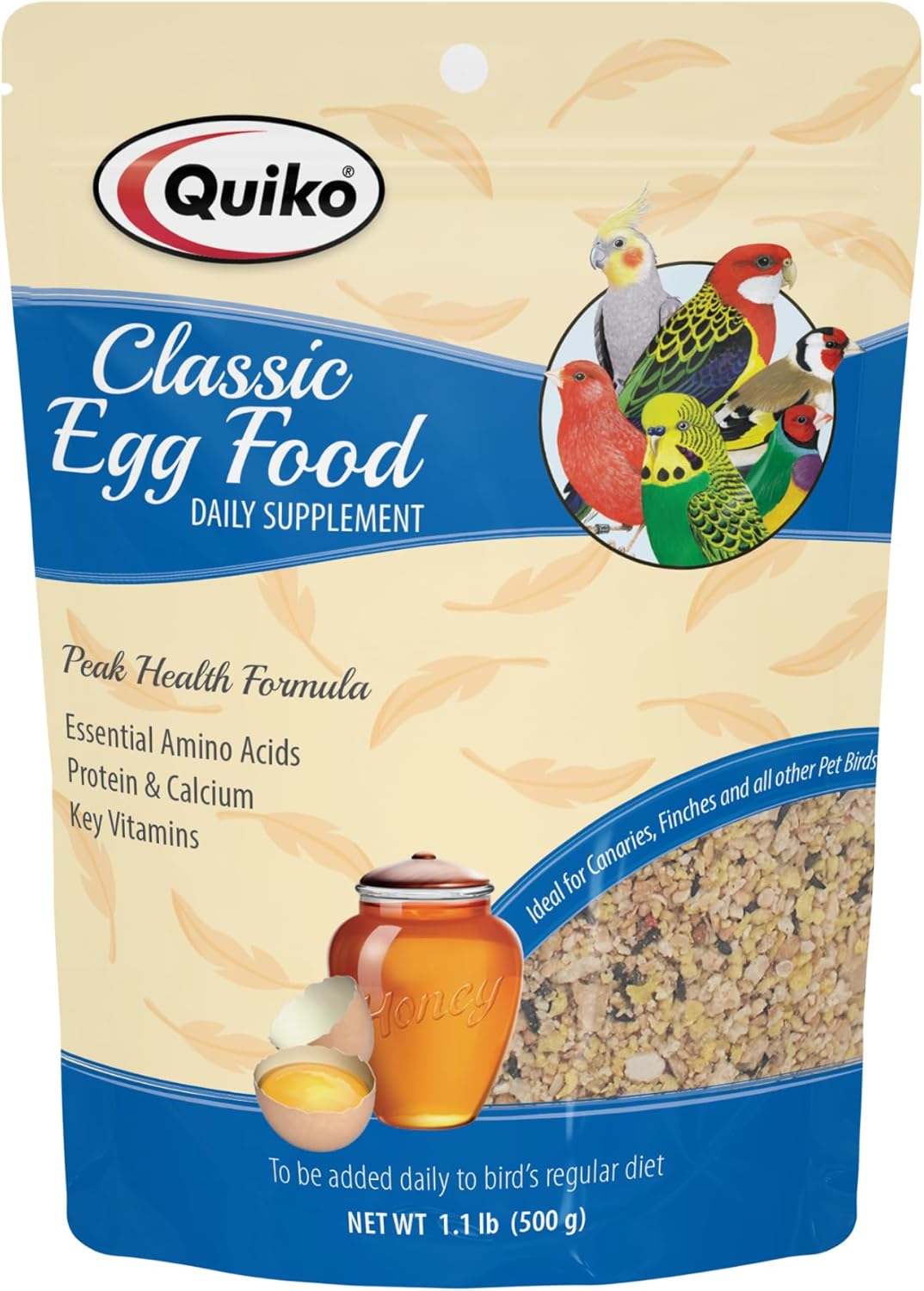 Quiko Classic Egg Food Daily Supplement – Peak Health Formula, 1.1 lb