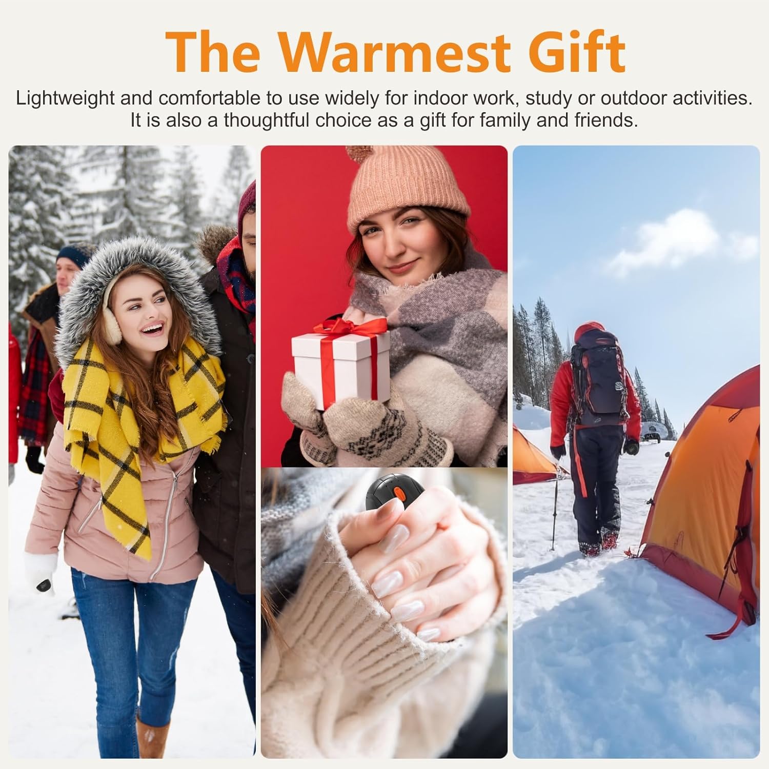 Rechargeable Hand Warmers 2-Pack 14000mAh Quick Charge Portable Heater Gifts