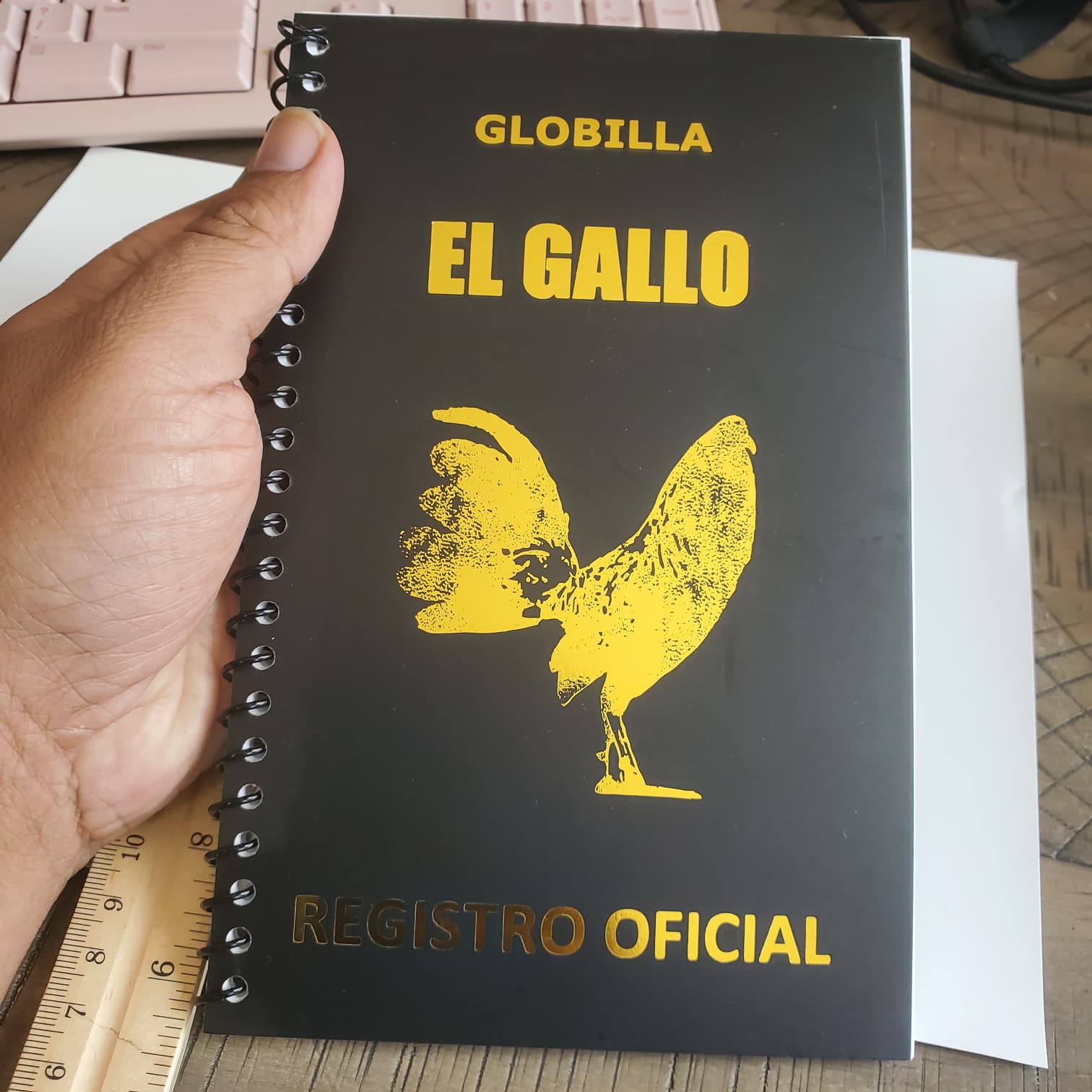Rooster Breeding Record Book Spiral Bound | Bilingual English Spanish | El Gallo Registro Oficial | Toe Punch & Leg Band Breeding Log